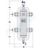 Bouteille isolée de découplage Hydraulique 13.5 litres (+ grille inox séparation, purge auto et vidange) - Raccordement 4 x F Ø 2´´ (racc. démontable) - Débit nominal / maxi. = 4.9 / 8.5 m3/h