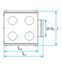 Caisson de répartition métallique pour réseau Optiflex/flexigaine rond - 1 piquage en Ø 160mm et 5 piquages operculable (prévoir raccords Ø 75 ou 90mm)