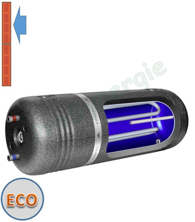Ballon préparateur ECS horizontal de 80 à 140 litres WW Termo Hit + échangeur tubulaire