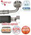 Flexible chauffage EPDM/Inox Femelle Ecrou coudé + droit - Longueur 30 à 150cm - option Isolé 13/19/32mm