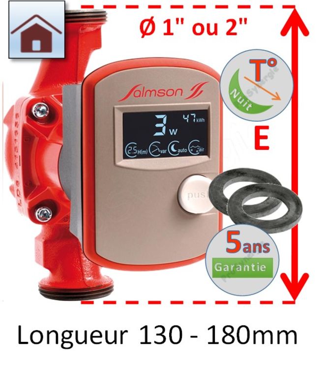 Circulateur Siriux Home - H = 130 à 180mm Ø1´´ & 2´´