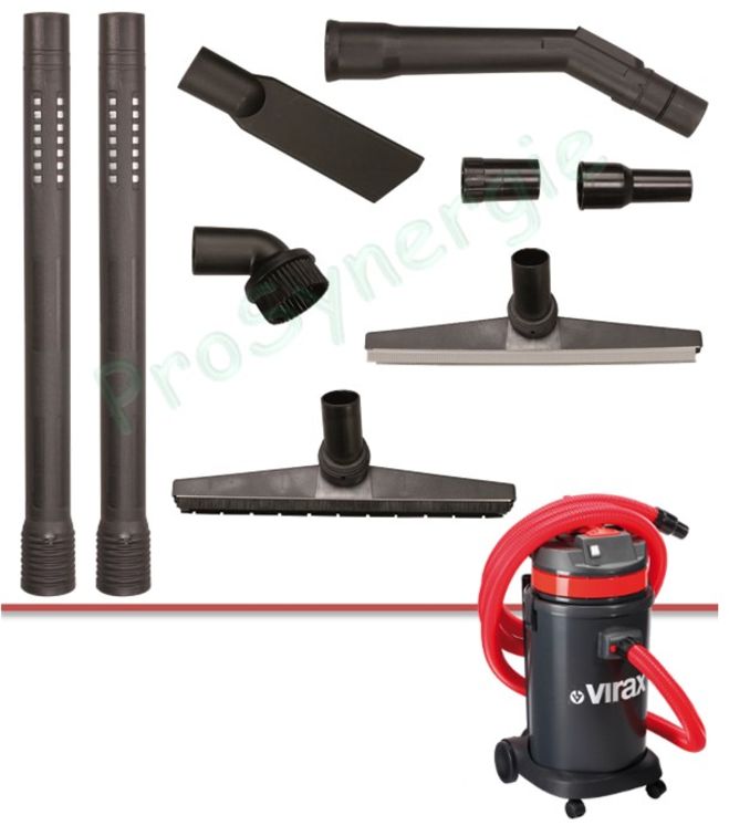 Manche, brosses et suceurs au détail pour aspirateur Virax 050157 et 050057