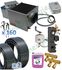 Kit puits géothermique Echangeur hydraulique deux couronnes (environ 2KW) avec pompe et sécurité + batterie avec filtre à air Ø160mm et régulation