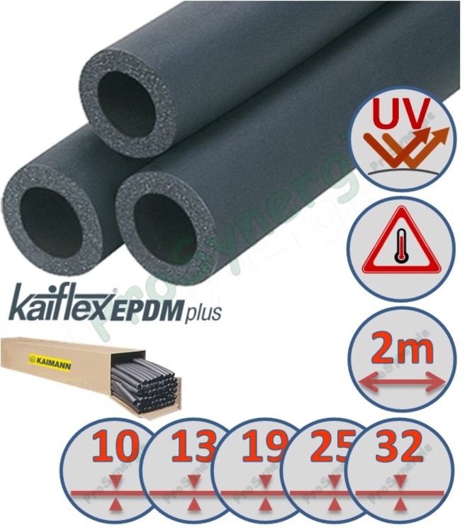 Manchon Isolant Kaiflex EPDM+ (haute T°) Longueur 2m Epaiseur 10mm - pour tuyau Øint. 12mm (190m ou 95pce/carton)