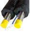 Liaison solaire inox duo isolé EPDM épaisseur 14mm + câble de sonde et raccords à visser 1´´ mâle