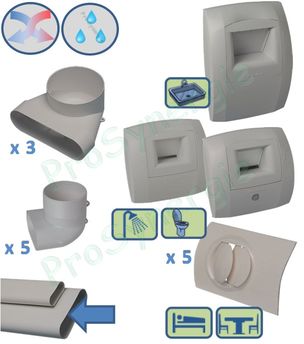 Aldes - Kits extraction et insufflation - hygroréglable vmc dee fly hygro -  Distriartisan