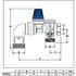 Groupe de sécurité laiton nichelé NF horizontal ØF 3/4´´ pour chauffe-eau (vanne + clapet + soupape 7 bars)