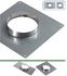 Plaque d´étanchéité Inox carrée - 350 X 350 mm - Ø 180 mm (flexible 180/186 mm)