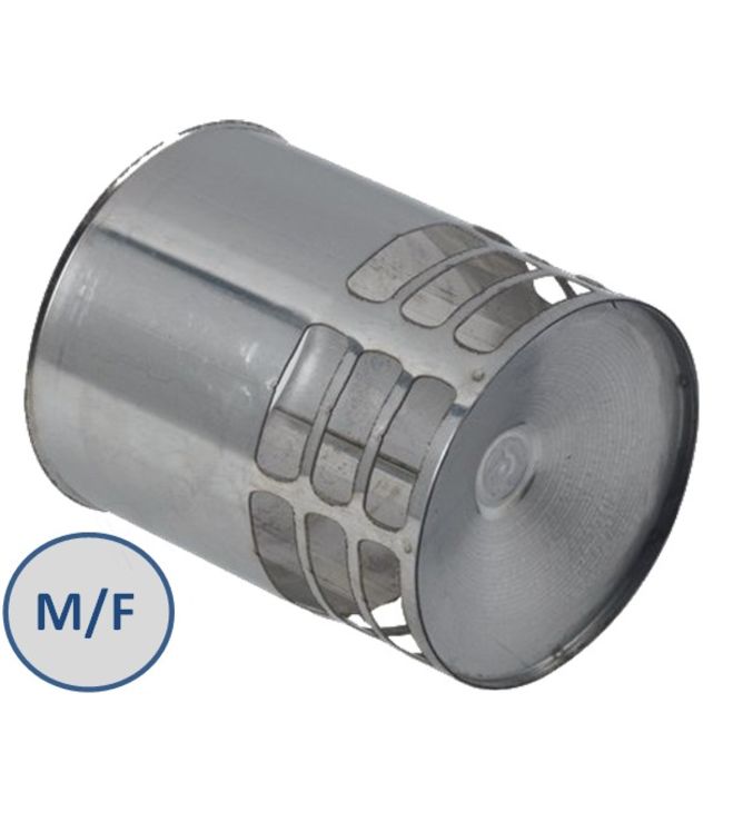 Terminal de Protection Inox - Mâle - Ø 100 mm - Poêle à Pellets