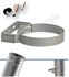 Bride Murale Réglable Inox pour tuyau de fumée simple ou isolé Øext 250mm