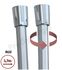 Flexible argenté Chromalux, 1,75m, anti-torsion . F 1/2´´ - 1/2´´ conique