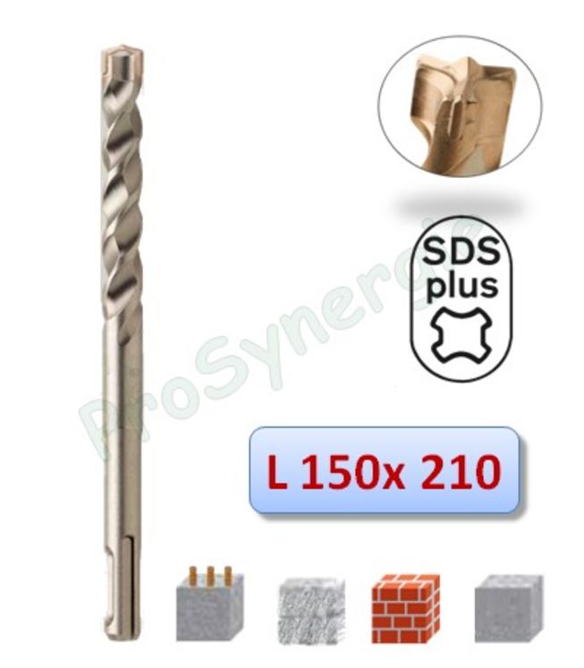 Foret béton et matériaux SDS+ Booster Plus - Ø 10 mm - Longueur  210 mm