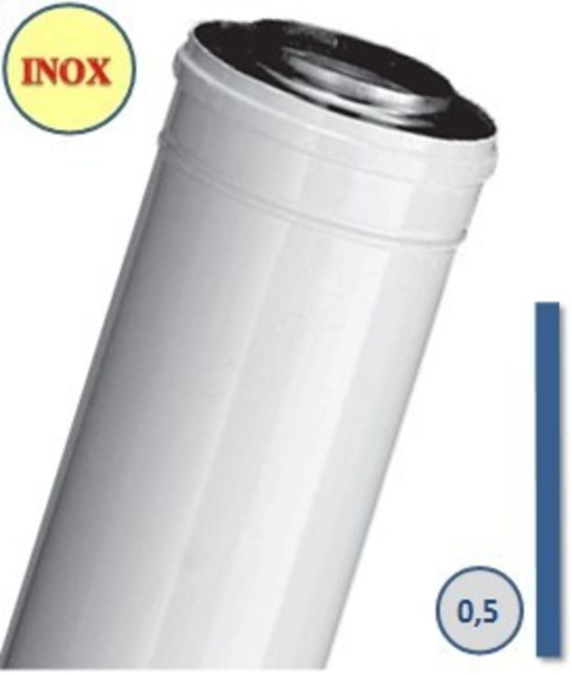 Conduit concentrique 50 cm Ø 80/125 mm - Inox/GALVA