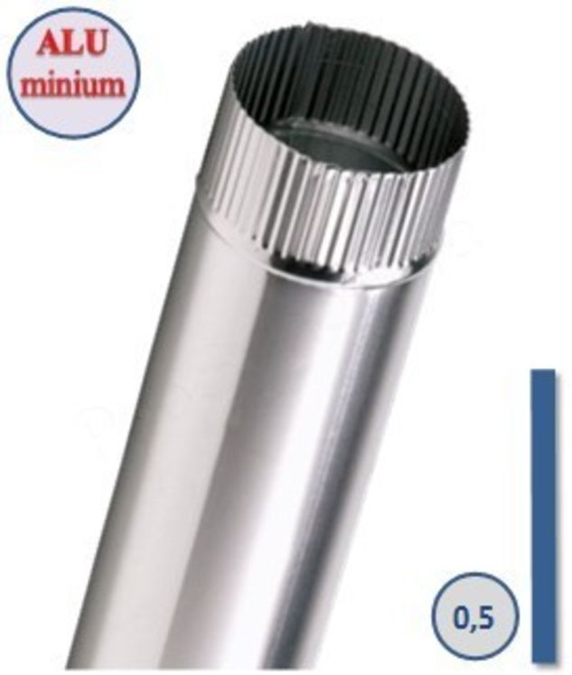 Tuyau Aluminium - L = 50 cm - Ø 111 mm