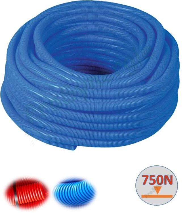 Couronne de Fourreau gaine de protection annelée (résistance écrasement : 750 N) Øext. 20 à 40mm - longueur 50 ou 100m