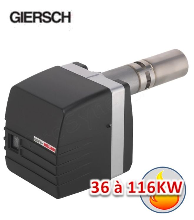 Brûleur Mazout GL20.1 ZL NL 44/116 KW - préchauffage et stop air avec 2 allures et Low NOX - marque GIERSCH