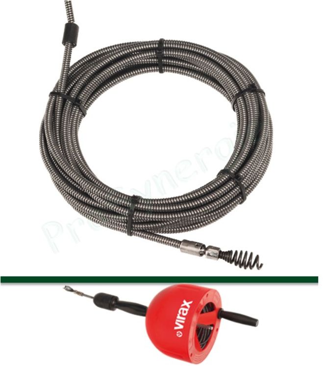 Câble 7,5m / Ø 10 mm avec vrille articulée - pour Déboucheur manuel professionnel VAL 26