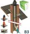 Kit ´´Base´´ EcoNext condensation - Montage B22/23 Mural (air pris dans le local) - Ø 80 mm - Lg 10 m - Mitron Brun