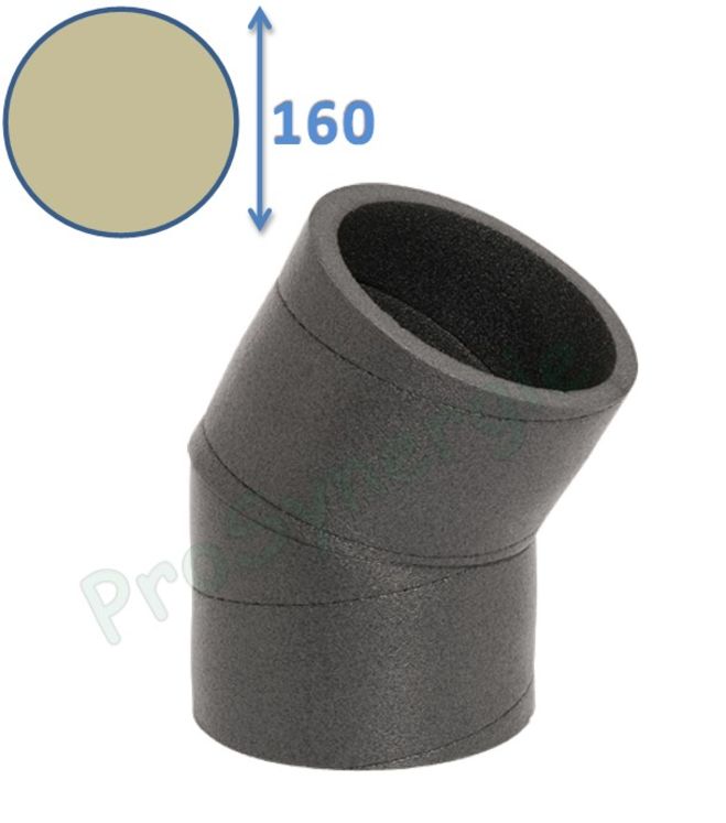 Calogaine - Coude 30° pour conduit de ventilation rigide isolé en mousse PE Øint. 160 mm (ext. 195)
