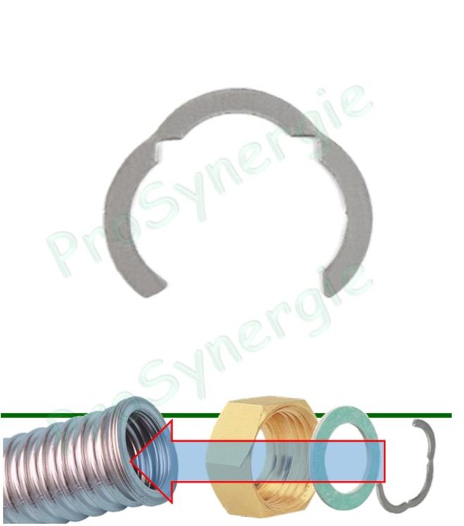 Segment pour raccord de Tube Flexible Inox annelé (Solaire Chauffage Sanitaire) Øint. 12 à 50mm