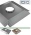 Plaque d´étanchéité Inox souche conduit cheminée maçonné (cape italienne) carré sections : 200x200 ou 250x250 ou 300x300mm - passage tubage Ø 100/106 ou 110/116mm