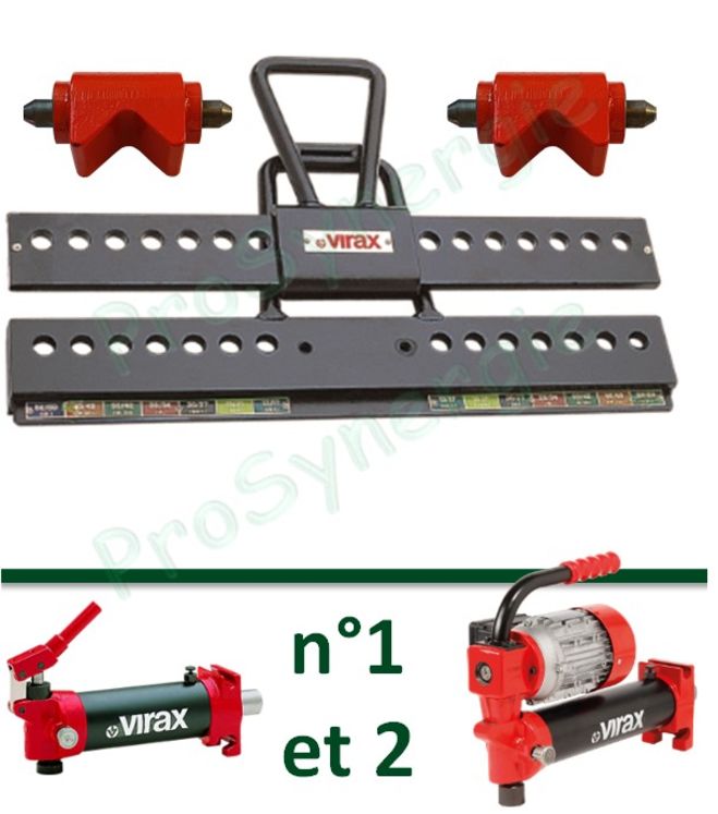 Paire de flaques coulissants pour tube serrurier 12 à 50 - Vérin n°2 de cintreuse hydraulique