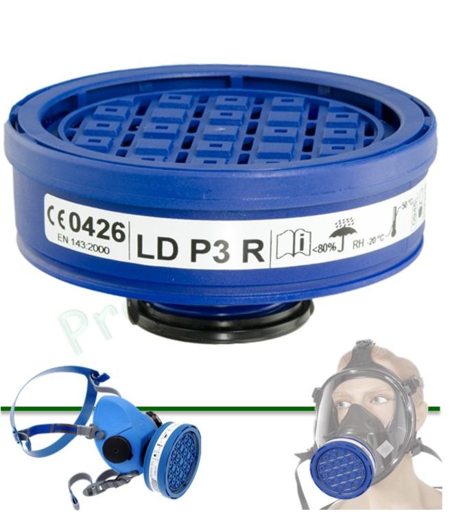 Cartouche Filtre poussière 100 LD-P3-R pour Masque intégral PRO6023 ou Masque à cartouche unique PRO 6033 (boîte de 2 cartouches)