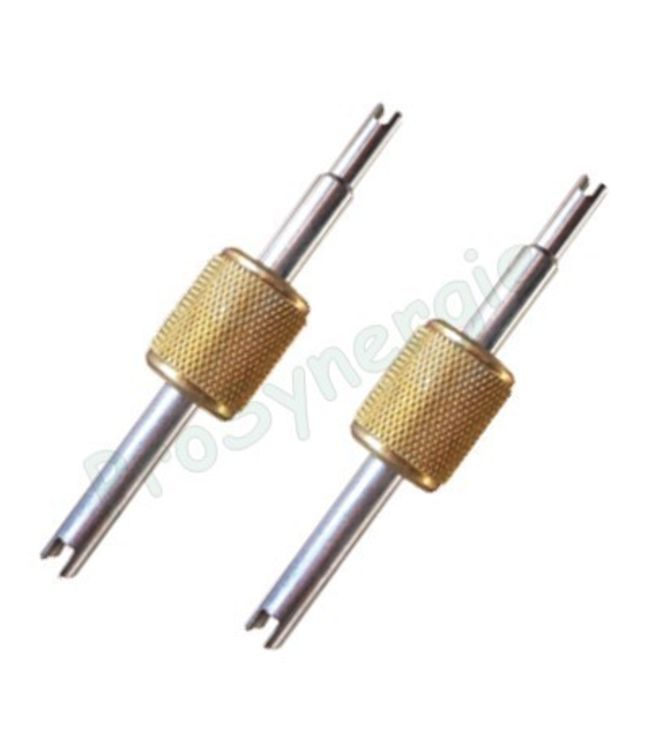 Outil démonte valve Schrader tous modèles 1/4´´. 5/16´´. 3/8´´ et automobile (2 pieces) - Code Usine : S-209