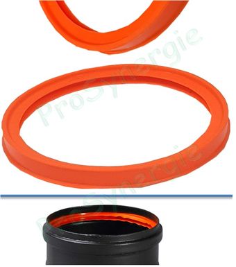 Joint silicone orange THT (haute température 300°) à double lèvre