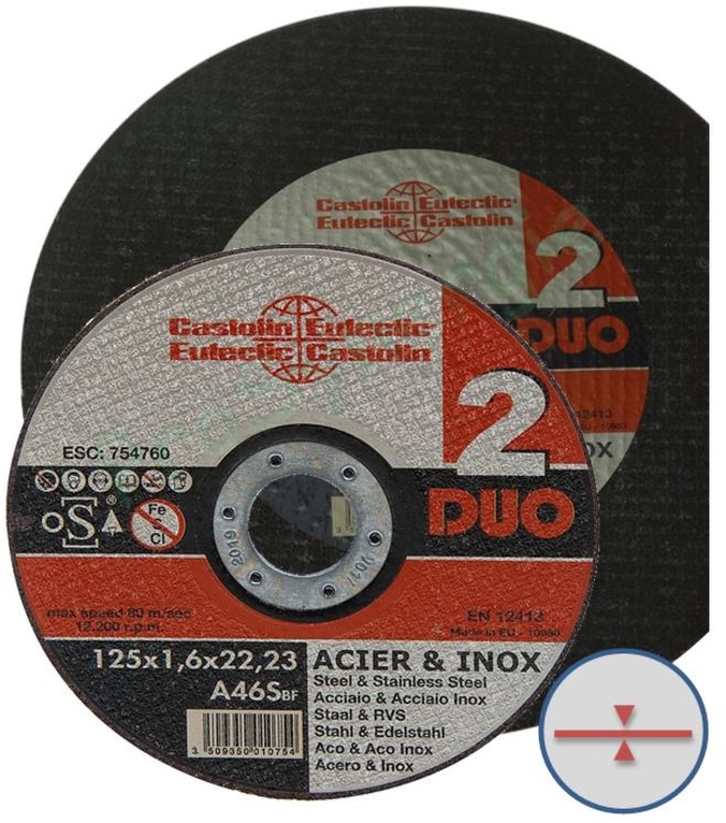 Disque à tronçonner DUO (Acier et Inox) Ø 230 x 2,0 x 22,23 mm