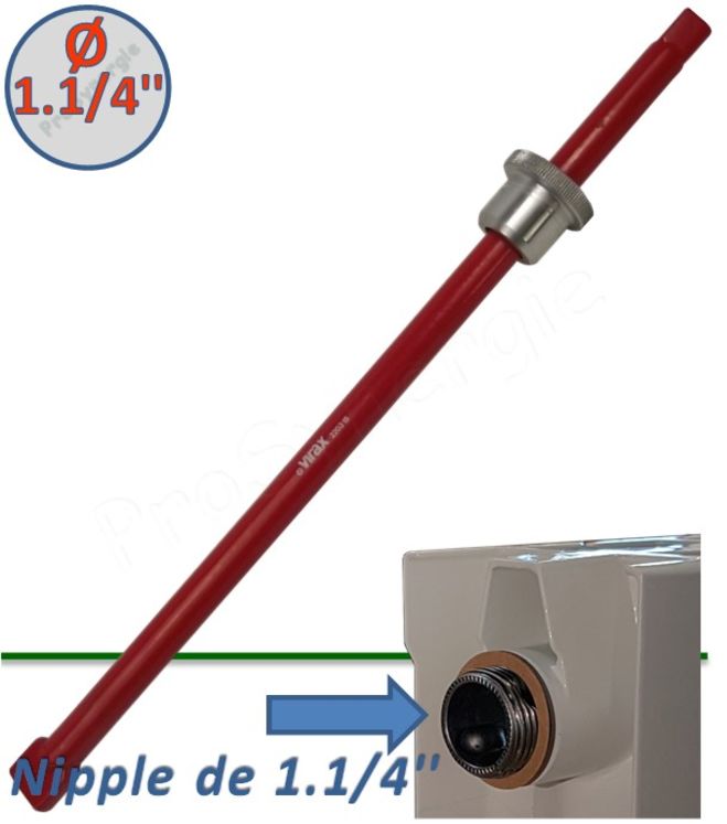 Barre de montage de radiateurs pour nipple 1.1/4´´ - 33 x 42 mm - L 1000 mm - Avec guide