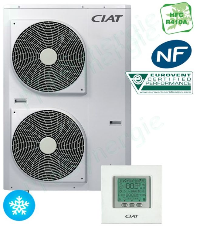 Groupe d´eau glacée monobloc EREBA 17HT inverter 3X400V - 12.4A / Pf 19.2KW (7/12°C 35°C) - LxHxP=1140x585x1580mm