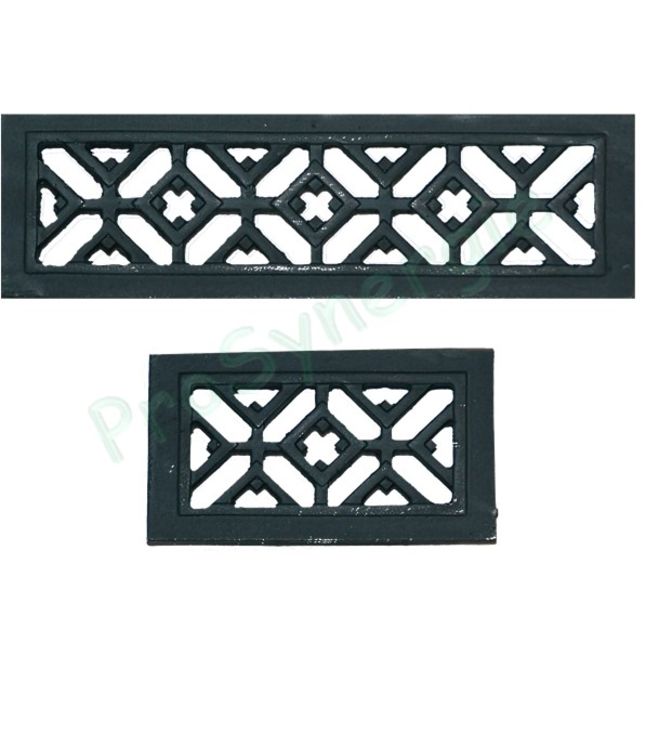 Grille format brique ou demi brique à encastrer - Fonte noir