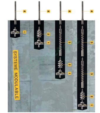 Rallonge Power max avec vis pour perçage béton - 371B Diager