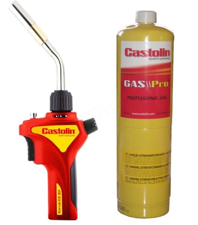 kit CTK27-1 bouteille - Chalumeau piezzo - Gaz PRO (bouteille jaune type MAPP PRO)