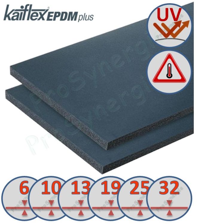 Manchon Isolant Kaiflex EPDM+ (haute T°) en rouleau Larg, x Long, = 1 x 6 mètres Epaisseur 19mm