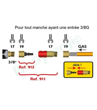 Tétine complémentaire pour raccord rapide réf 911
