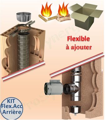 Kit Accessoires + Raccord - pour Tubage Flexible de cheminée ou