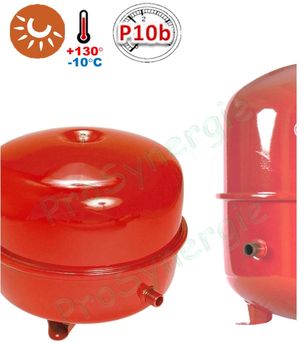 Vase d´expansion solaire sur pieds série Solar-Plus Contenance 35 Litres Ø x haut = 380 x 387mm - Raccord ØM3/4´´