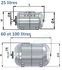 Vases sanitaires Inox horizontal à bride et vessie démontable ACS pour eau potable froide ou chaude - Série Ultra-Pro (Gitralinox) 25 à 100 litres