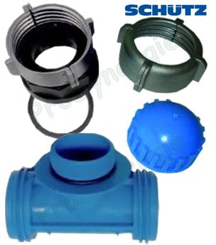 Kit A (base) - Connectique d´accouplement (avec raccord Ø2´´) pour cuve à eau Schutz Aquablock et Aquatonne