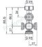 Robinet thermostatisable orientable (monotube/bitube) multiblock T Ø M 1/2´´ - eurocône M 3/4´´