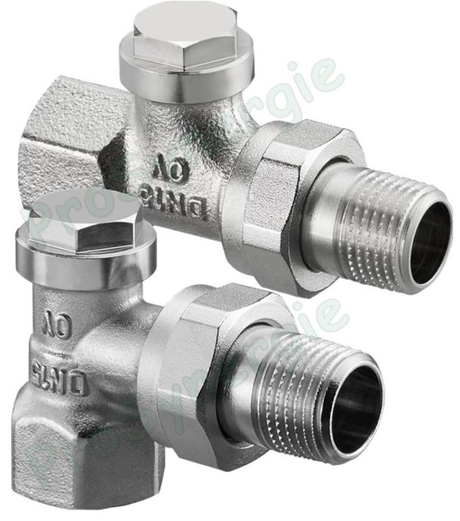 Robinet de retour coude (90°) ou té (180°) de réglage Combi 4 (Combi 3 + régl mémoire)