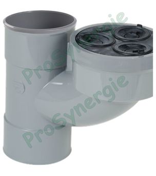Culotte Femelle Ø100 Chutunic PVC évacuation Piquage Tampon universel élastomère operculable Ø50/40/32