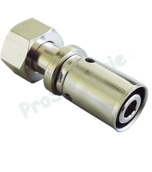 Raccord laiton écrou libre d´accouplement femelle finition brut ou nickelé à sertir multicouches