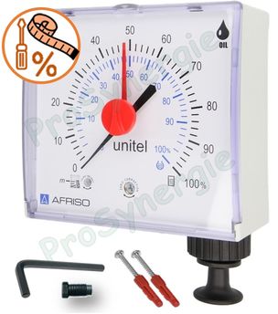 Jauge Pneumatique Unitel Eau potable ou Fioul - (profondeur cuve de 0,9 à 3m - mesure en %), distance cuve max. 50 m
