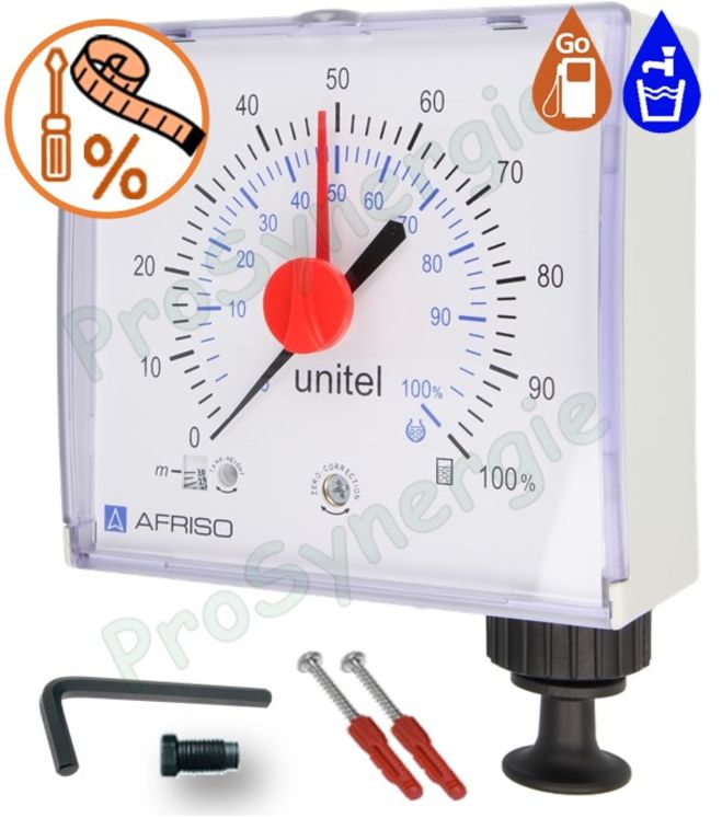 Jauge Pneumatique Unitel (distance cuve de 0,9 à 3m - mesure en %)