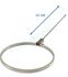 Collier Fixation Email Blanc - Ø 125 mm - avec Tige L = 25 cm