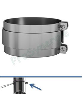 Collier de serrage pour tuyau de ventilation, inox