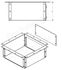 Cassette double connection latérale long. x larg. x haut. = 323x323x160 mm  - pour extraction pneumatique de granulés sous un silo